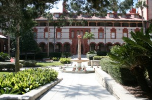 Sundial in the courtyard, Ponce de Leon Hotel