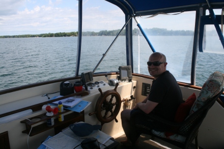 Nick at the helm